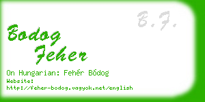 bodog feher business card