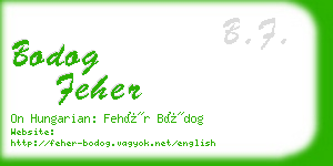 bodog feher business card